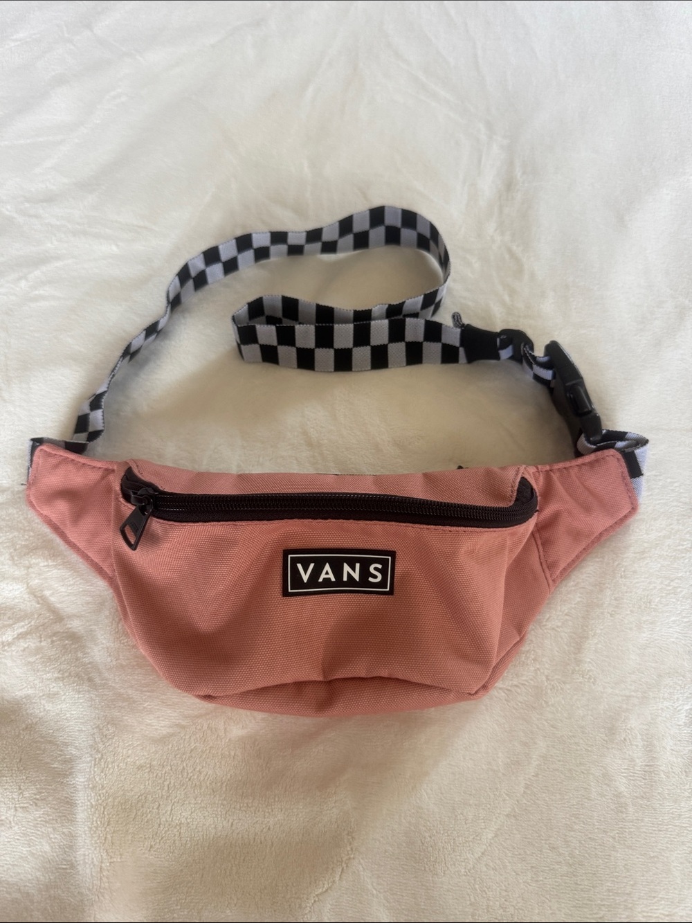 Like new Vans Dusty Pink Waist Bag with Checkerboard Strap